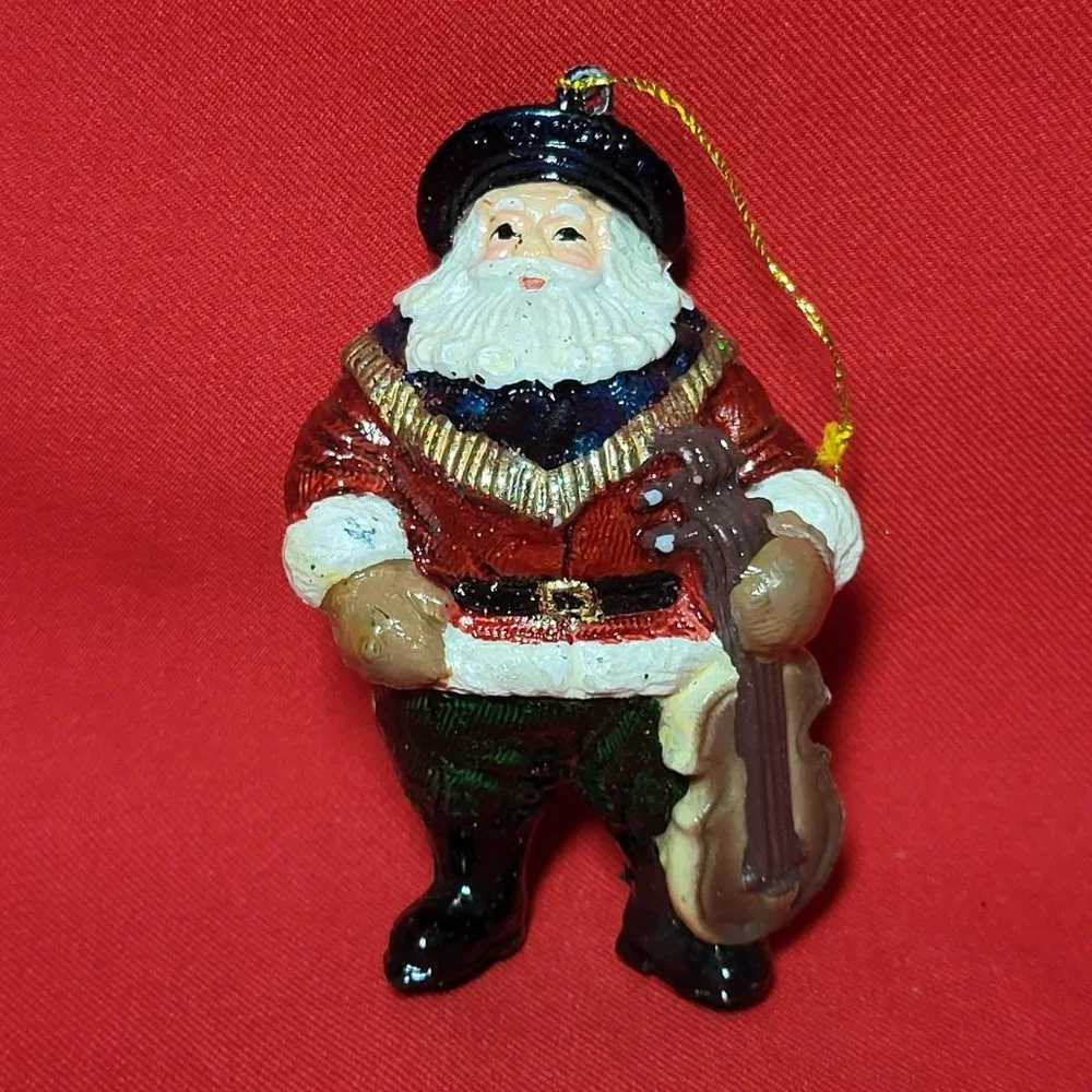 VTG Santa Claus Old St Nick Blown Glass Christmas Ornament